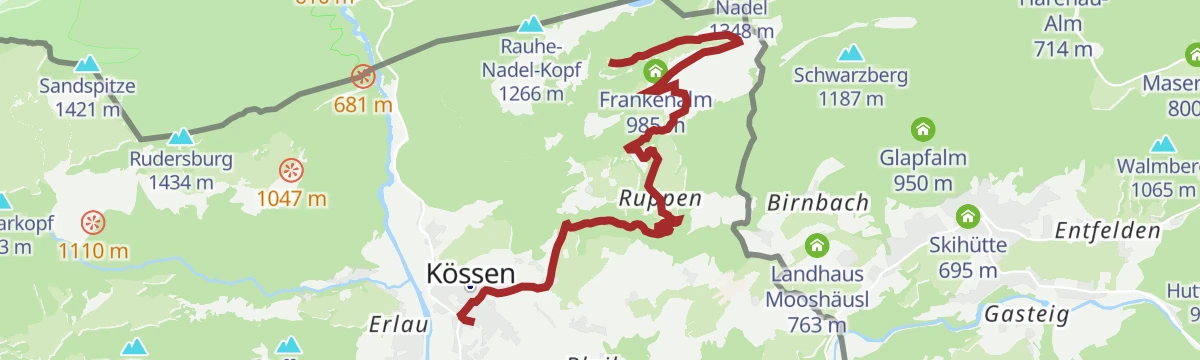 Route map: Dichtleralm